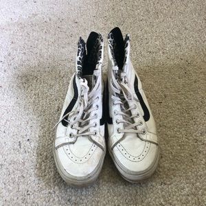 Leather high tops vans